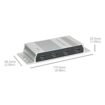 FireNEX&trade;-uHUB USB 3.0 Four A port side
